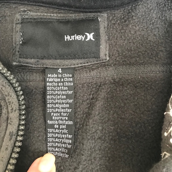 Hurley fuzzy mohawk zippered hoodie - Picture 5 of 6